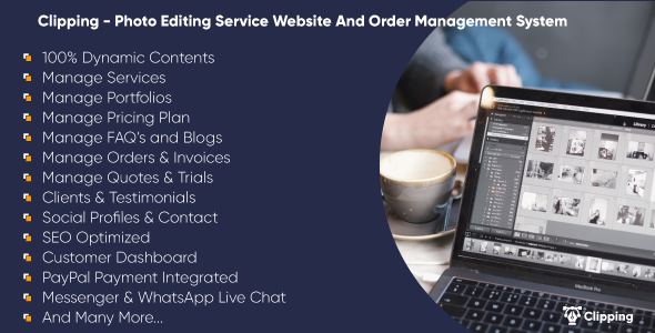 Clipping - Photo Editing Service Website And Order Management System